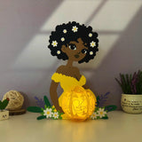Pregnant Mother - 3D Pregnant Mom Shaped Lantern File - Cricut File 2 - LightBoxGoodMan