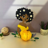 Pregnant Mother - 3D Pregnant Mom Shaped Lantern File - Cricut File 2 - LightBoxGoodMan