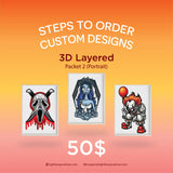 3D Layered Portrait Custom Designs - LightboxGoodman