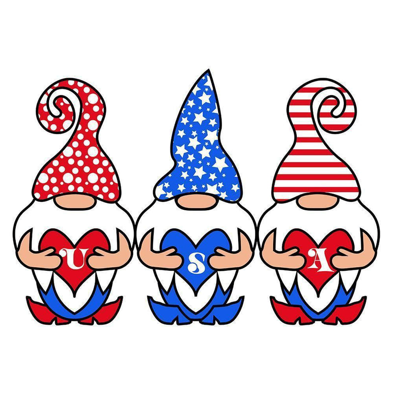 4th July USA Gnome - Cricut File - Svg, Png, Dxf, Eps - LightBoxGoodMan - LightboxGoodman