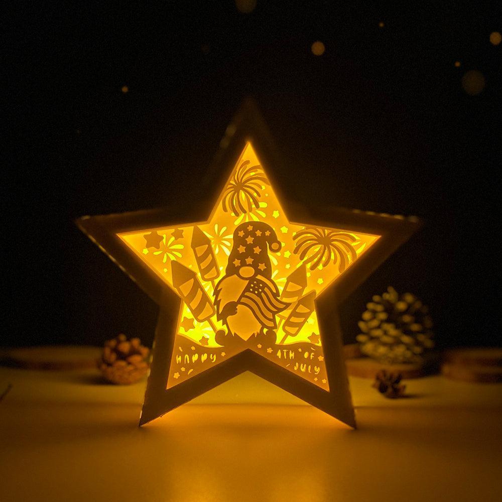 4th Of July - Paper Cut Star Light Box File - Cricut File - LightBoxGoodMan - LightboxGoodman