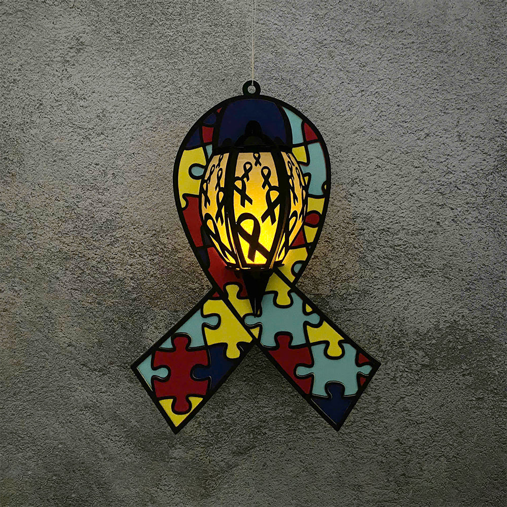 Autism - World Autism Awareness Day Themed 3D Lantern File - Cricut File 1 - LightBoxGoodMan