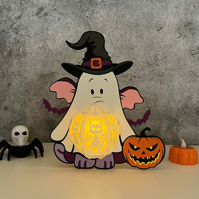 Heffalump Halloween - Winnie The Pooh Themed 3D Halloween Lantern File - Cricut File 1 - LightBoxGoodMan