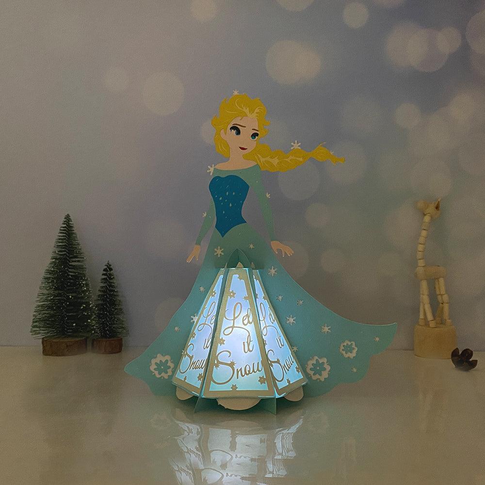 Elsa - Frozen Themed 3D Christmas Lantern File - Cricut File 1 - LightBoxGoodMan