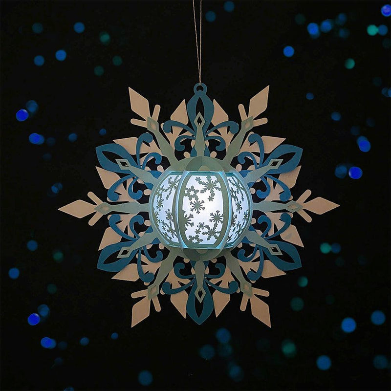 Snowflake - 3D Christmas Lantern File - Cricut File 2 - LightBoxGoodMan