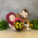 Family - Family Themed 3D Lantern File - Cricut File 1 - LightBoxGoodMan
