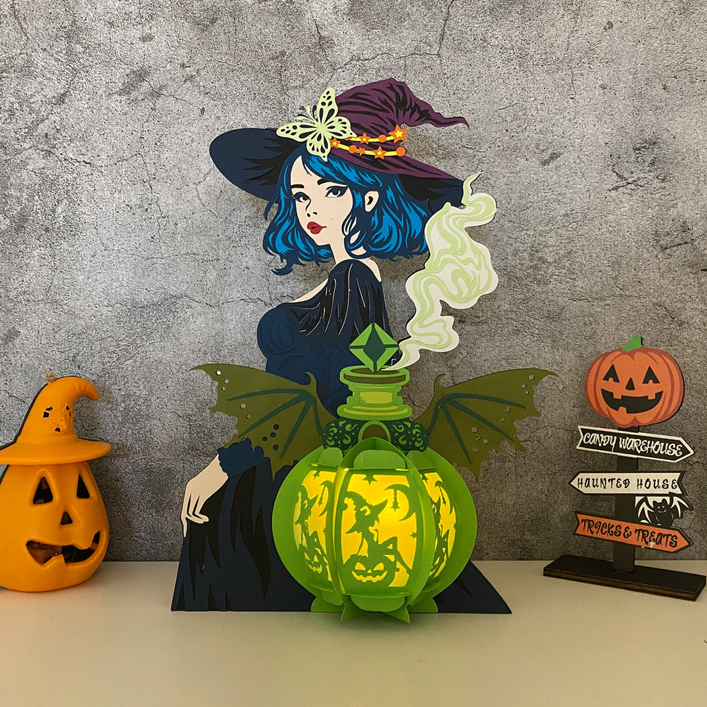Witches Poison Bottles  - 3D Witch Lantern File - Cricut File - LightBoxGoodMan