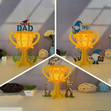 Pack 3 Lantern Father's Trophy - Father's Day Themed 3D Lantern File - Cricut File - LightBoxGoodMan