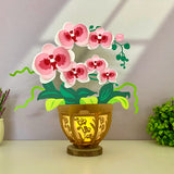 Orchid - 3D Flower Pot Lantern File - Cricut File 1 - LightBoxGoodMan
