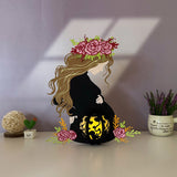 Pregnant Mother - 3D Pregnant Mom Shaped Lantern File - Cricut File 1 - LightBoxGoodMan