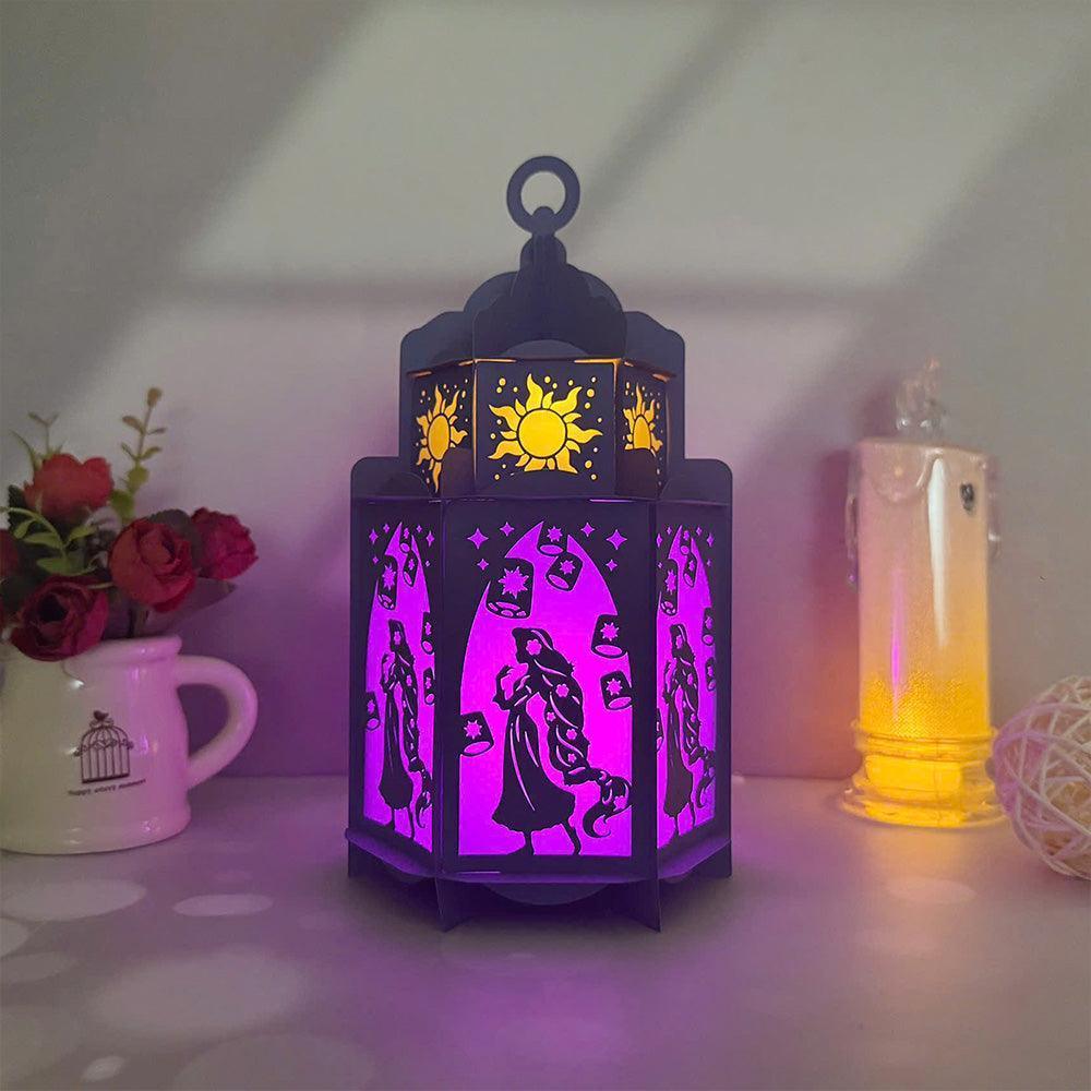 Rapunzel - Wonderland Themed 3D Lantern File - Cricut File 1 - LightBoxGoodMan
