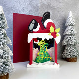 Santa Chimney - 3D Christmas Pop-up Card File - Cricut File 1 - LightBoxGoodMan
