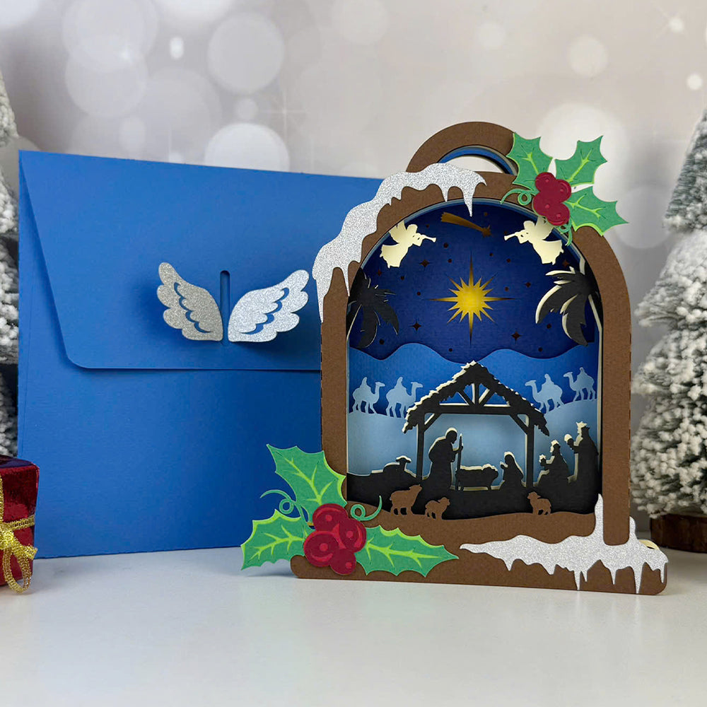 Bell Nativity - 3D Nativity Pop-up Card File - Cricut File 1 - LightBoxGoodMan