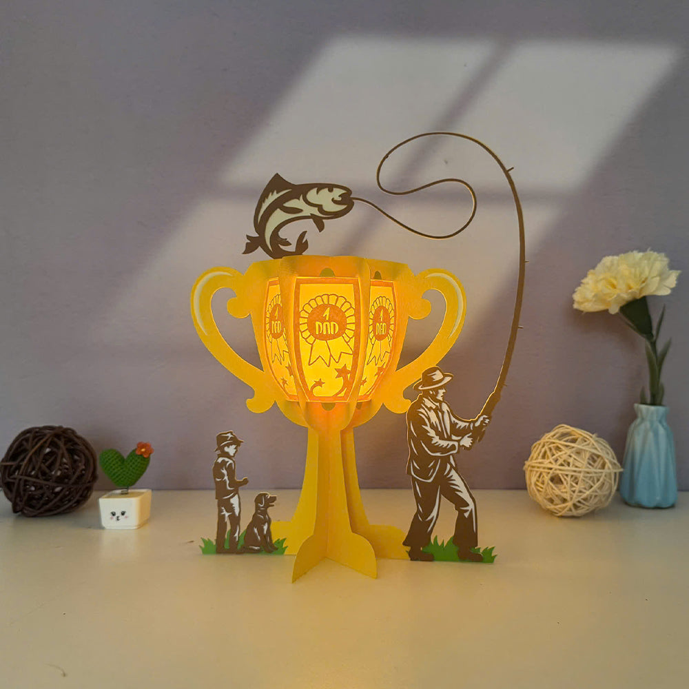 Father's Trophy 2 - Father's Day Themed 3D Lantern File - Cricut File 1 - LightBoxGoodMan