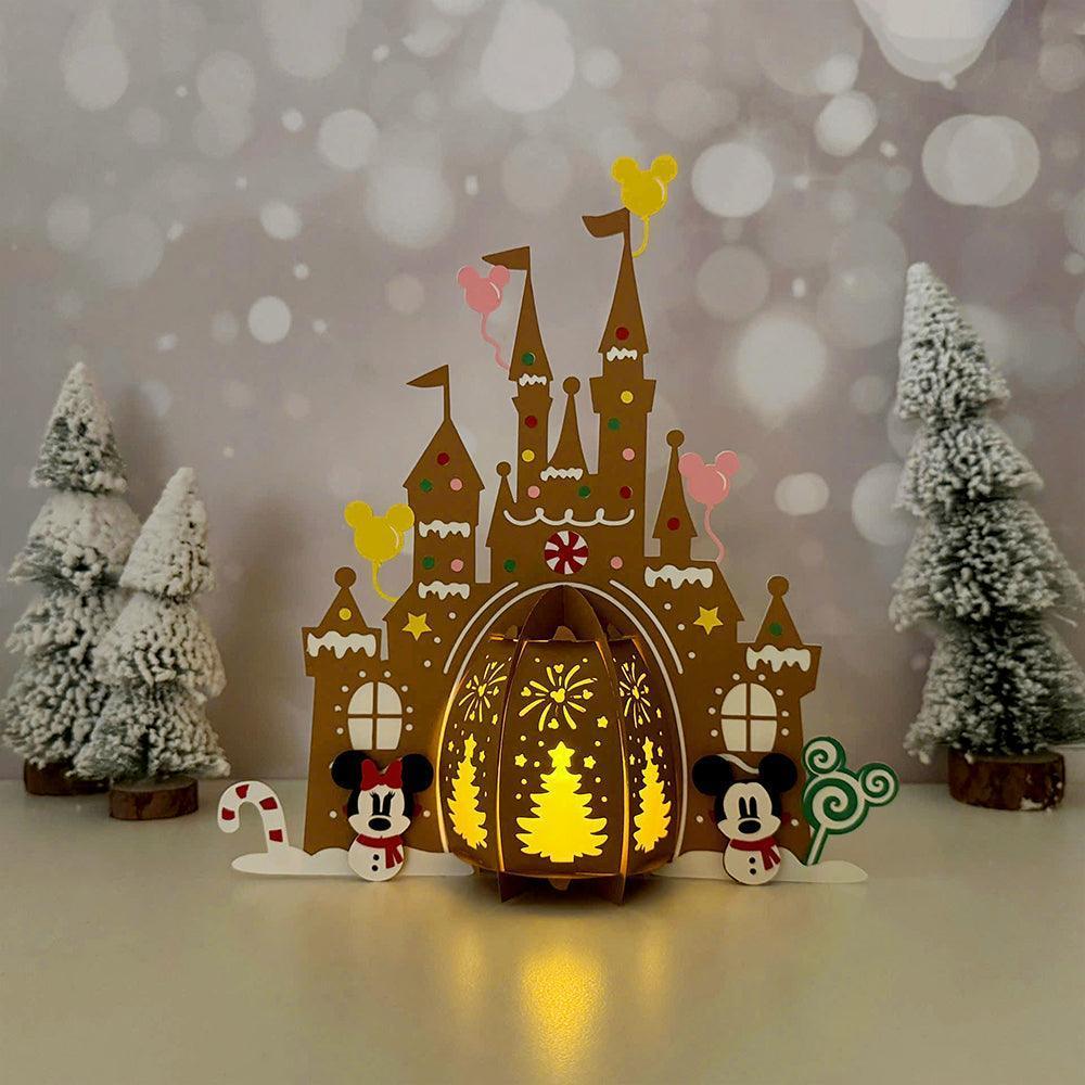 Castle Disney Xmas - 3D Christmas Lantern File - Cricut File 1 - LightBoxGoodMan