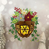 Flower Pot - 3D Christmas Lantern File - Cricut File 1 - LightBoxGoodMan