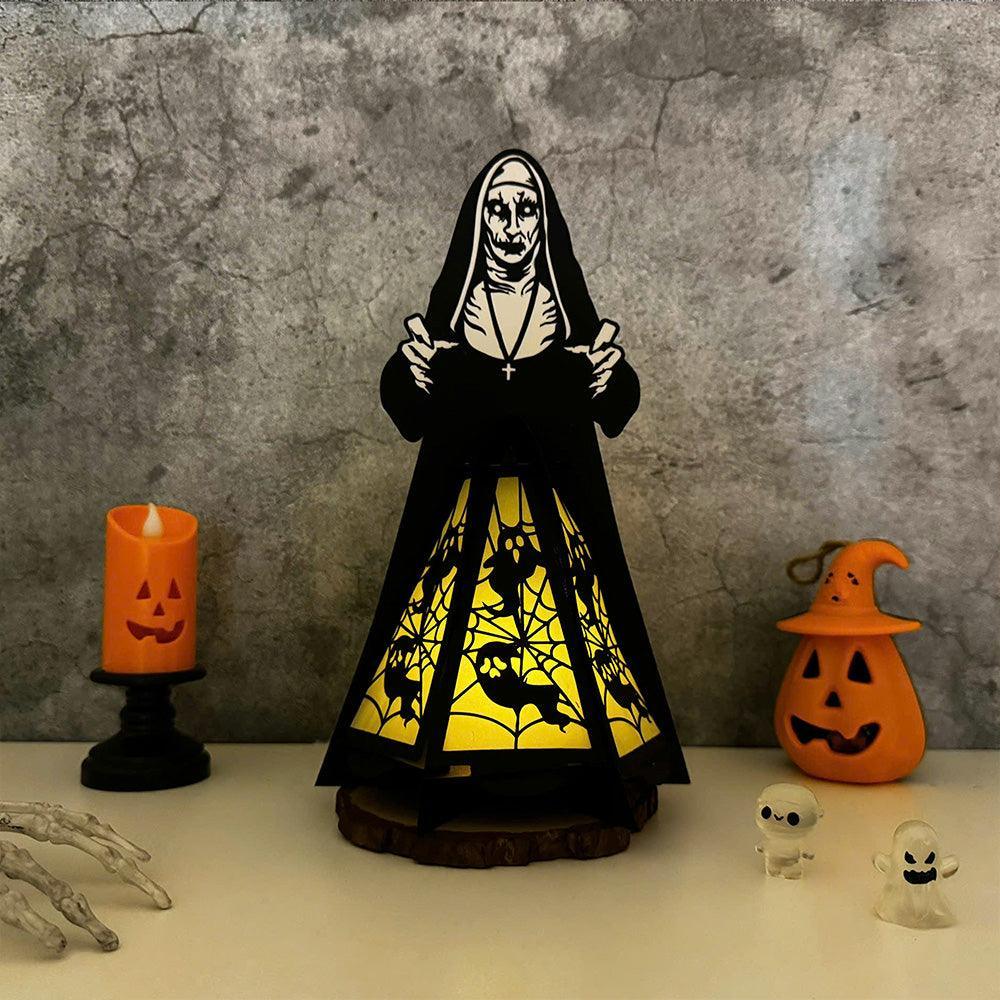 The Nun - Halloween Themed 3D Lantern File - Cricut File 1 - LightBoxGoodMan