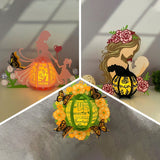 Pack 3 Lantern Praising Mom - Mother's Day Themed 3D Lantern File - Cricut File - LightBoxGoodMan
