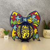 Autism - World Autism Awareness Day Themed 3D Lantern File - Cricut File 3 - LightBoxGoodMan