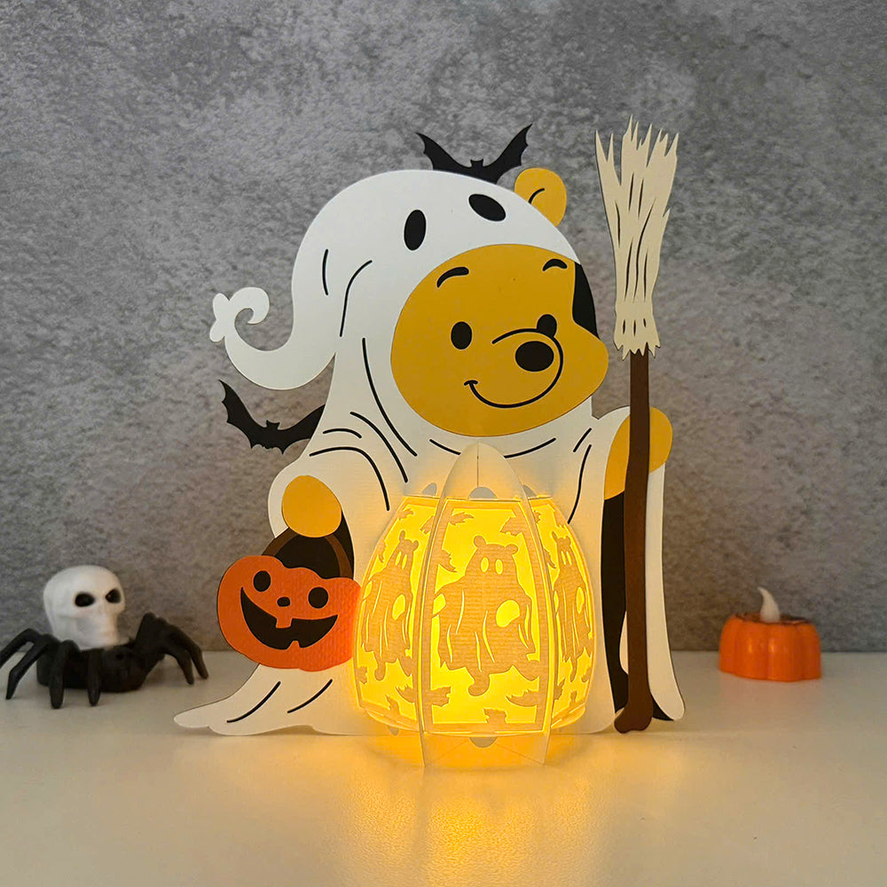 Pooh Halloween - Winnie The Pooh Themed 3D Halloween Lantern File - Cricut File 1 - LightBoxGoodMan