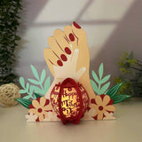 Hand In Hand - Mother's Day Themed 3D Lantern File - Cricut File 1 - LightBoxGoodMan