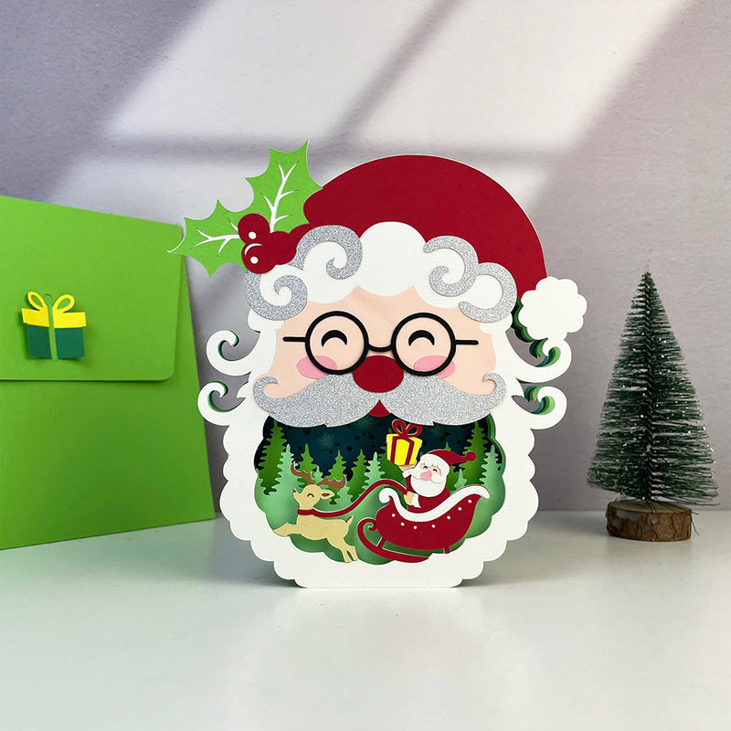 Santa - 3D Christmas Pop-up Card File - Cricut File 1 - LightBoxGoodMan