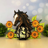 Horse - 3D Animal Lantern File - Cricut File 1 - LightBoxGoodMan