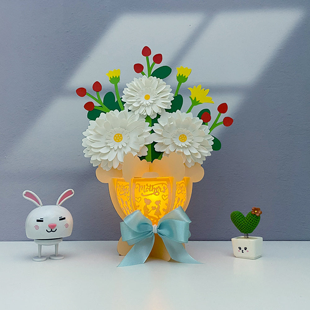 Flower Bouquet - 3D Flower Bouquet Lantern File - Cricut File 1 - LightBoxGoodMan
