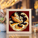 Colorful Phoenix – Paper Cut Light Box File - Cricut File - 8x8 inches - LightBoxGoodMan