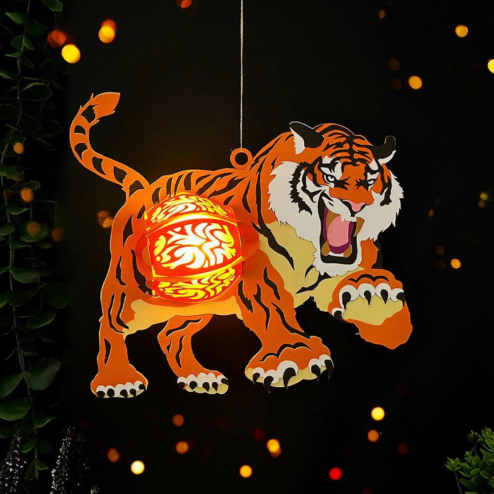 Tiger - 3D Tiger Lantern File - Cricut File 1 - LightBoxGoodMan