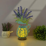 Lavender - 3D Flower Vase Lantern File - Cricut File 4 - LightBoxGoodMan