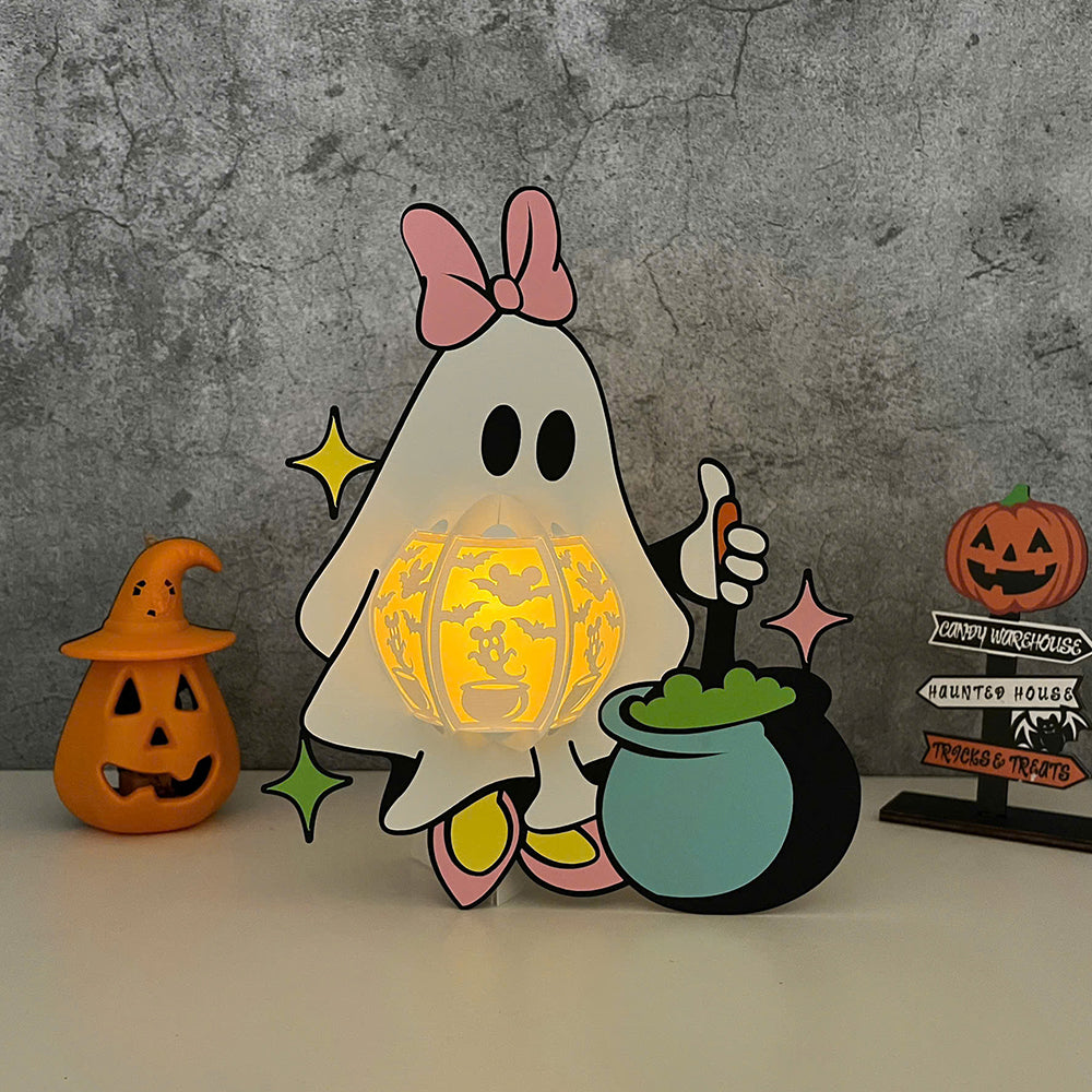 Daisy Halloween -3D  Halloween Daisy Lantern File - Cricut File 1 - LightBoxGoodMan