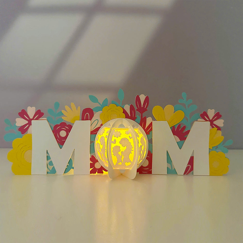 MOM - Mother's Day Themed 3D Lantern File - Cricut File 1 - LightBoxGoodMan