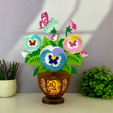 Pansy Petals - 3D Flower Pot Lantern File - Cricut File 1 - LightBoxGoodMan