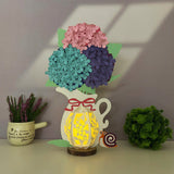 Hydrangea - 3D Flower Vase Lantern File - Cricut File 4 - LightBoxGoodMan