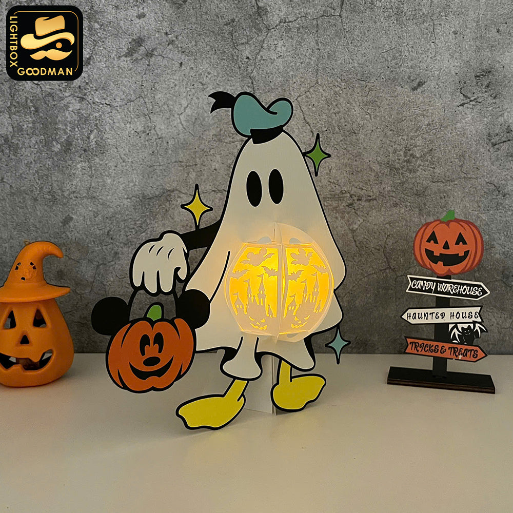 Donald Halloween -3D  Halloween Donald Lantern File - Cricut File 1 - LightBoxGoodMan