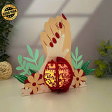 Hand In Hand - Mother's Day Themed 3D Lantern File - Cricut File 1 - LightBoxGoodMan