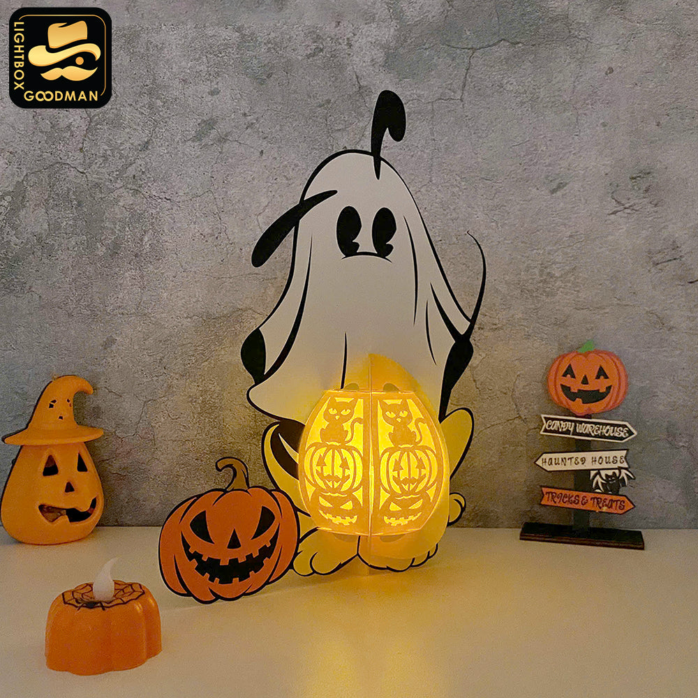 Pluto Halloween -3D  Halloween Pluto Dog Lantern File - Cricut File 1 - LightBoxGoodMan