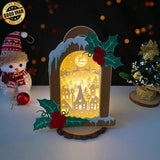 Christmas Snowman - 3D Ornament Lantern File - Cricut File - LightBoxGoodMan