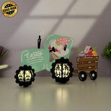 Gnome Truck Easter - Easter Truck 3D Lantern File - Cricut File - LightBoxGoodMan