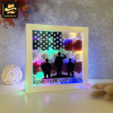 Memorial Day – Paper Cut Flower Shadow Box File - Cricut File - 7x7 Inches - LightBoxGoodMan