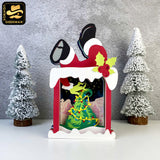 Santa Chimney - 3D Christmas Pop-up Card File - Cricut File 1 - LightBoxGoodMan