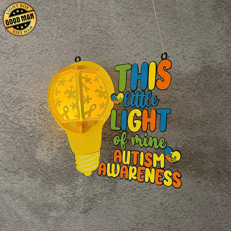 Autism - World Autism Awareness Day Themed 3D Lantern File - Cricut File 2 - LightBoxGoodMan