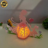 Mom And Daughter - Mother's Day Themed 3D Lantern File - Cricut File 1 - LightBoxGoodMan
