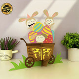 Wheelbarrow - Easter  Wheelbarrow 3D Lantern File - Cricut File - LightBoxGoodMan