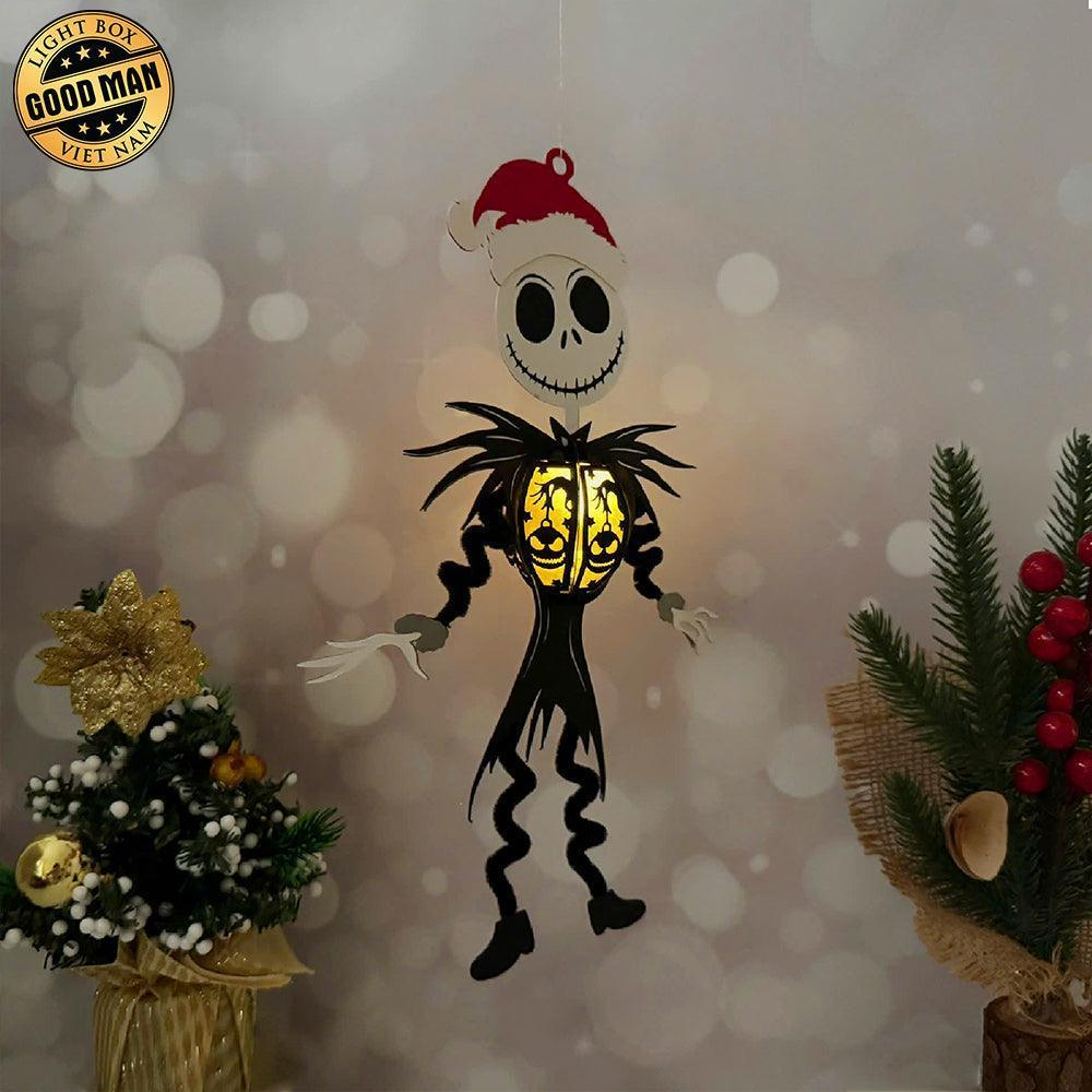 Jack Xmas Hanging - 3D Christmas Lantern File - Cricut File 1 - LightBoxGoodMan