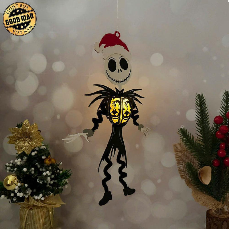 Jack Xmas Hanging - 3D Christmas Lantern File - Cricut File 1 - LightBoxGoodMan