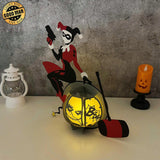 Harley Quinn - Halloween Themed 3D Lantern File - Cricut File 1 - LightBoxGoodMan