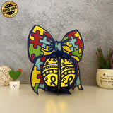 Autism - World Autism Awareness Day Themed 3D Lantern File - Cricut File 3 - LightBoxGoodMan