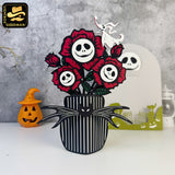 Rose Nightmare - 3D Halloween Flowers Vase Pop-up Card File - Cricut File 1 - LightBoxGoodMan